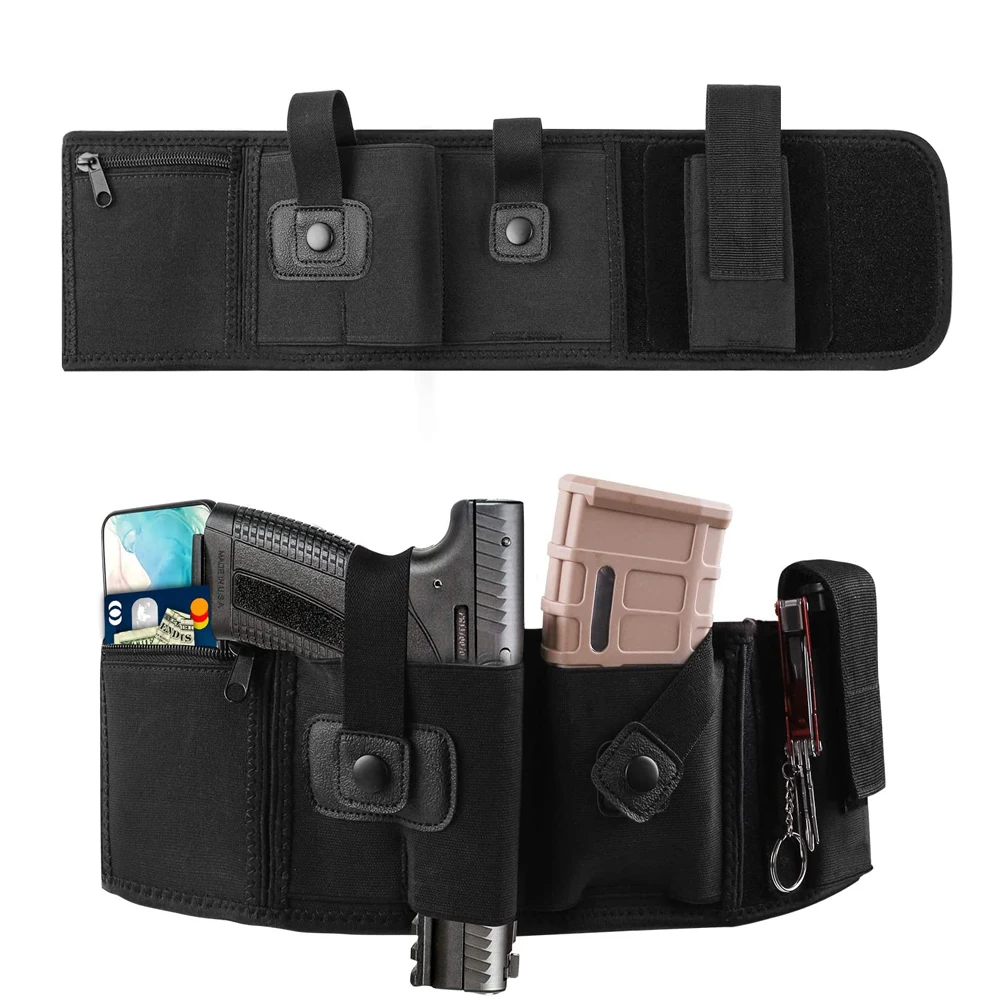 

Тактическая кобура для пистолета со скрытым пистолетом, дышащая сумка для переноски пистолета, военный пояс, сумка для винтовки с карманом