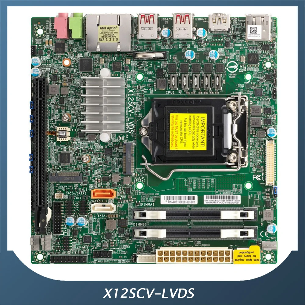 X12SCV-LVDS Server Motherboard For Supermicro ITX NAS SODIMM Support W-1200 High Quality 1 X12SCV LVDS Server Motherboard For Supermicro ITX NAS SODIMM Support W 1200 High Quality