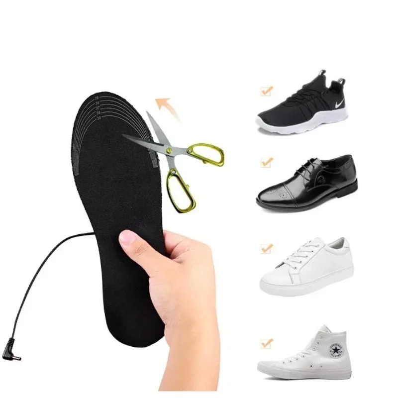 USB Heated Shoe Insoles, Foot Warming Pad, Feet Warmer, Sock Pad Mat, Winter, Outdoor Sports, Warm, New, 1 Pair