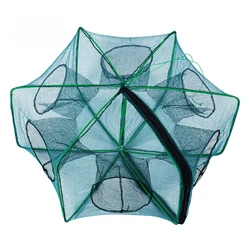 Portable Collapsible Fishing Trap for Versatile River and Coastal Use (L 6 Holes)