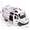 1:24 Alloy Ambulance Model Simulation Pull-back Sound and Light Die-cast Alloy Car Toy Set Children's Birthday Gift 6