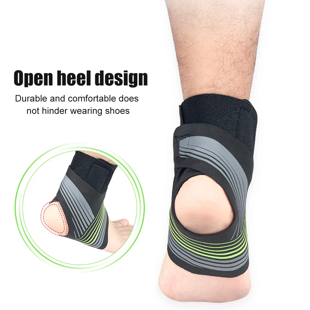 Compression Ankle Support Sport Ankle Stabilizer Brace Tendon Pain Relief Strap Foot Sprain Injury Wrap 1 PC
