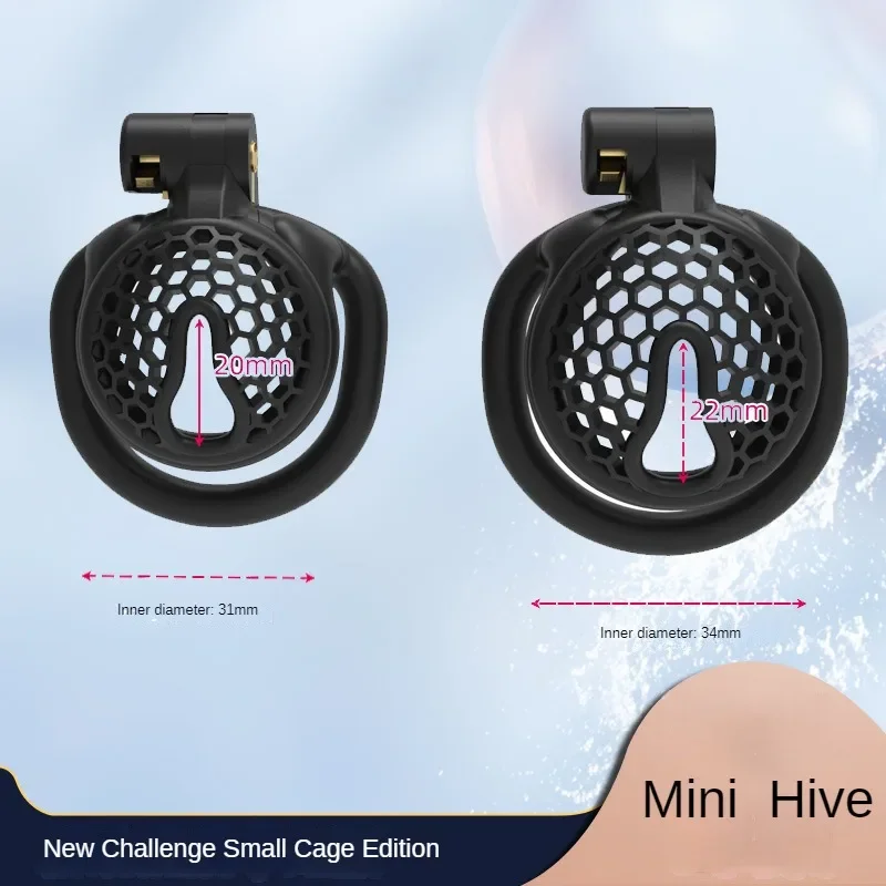 Mini Honeycomb Chastity Lock 4 Size Rings Pink Breathable CB Lock Male Chastity Device Adult Erotica Male Sex Toys
