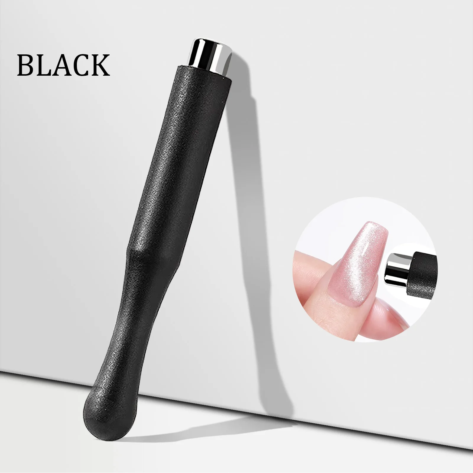 Magnetic Nail Art Tools Nail Art Cylinder Magnet for UV/LED Gel Special Designed Silicone Case Strong Nail Magnetic Stick Convenient Manicure Tools