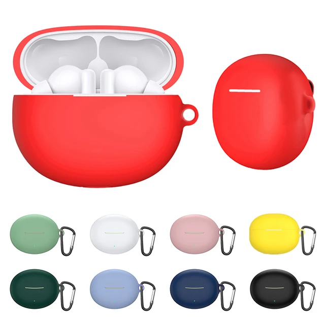 For Xiaomi Redmi Buds 5 Pro Silicone Case Bluetooth Headset Sleeve Earphone  Cover with Buckle - Red Wholesale
