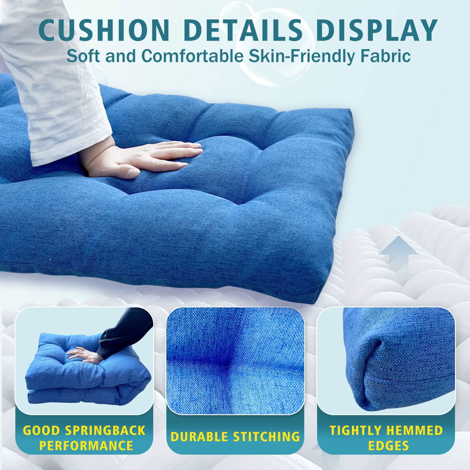Custom Bench Seat Cushion Bay Window Seating Pad  Long Mattress Custom Chair Seat Pad Decorative Garden Cojines Pads Swings 5