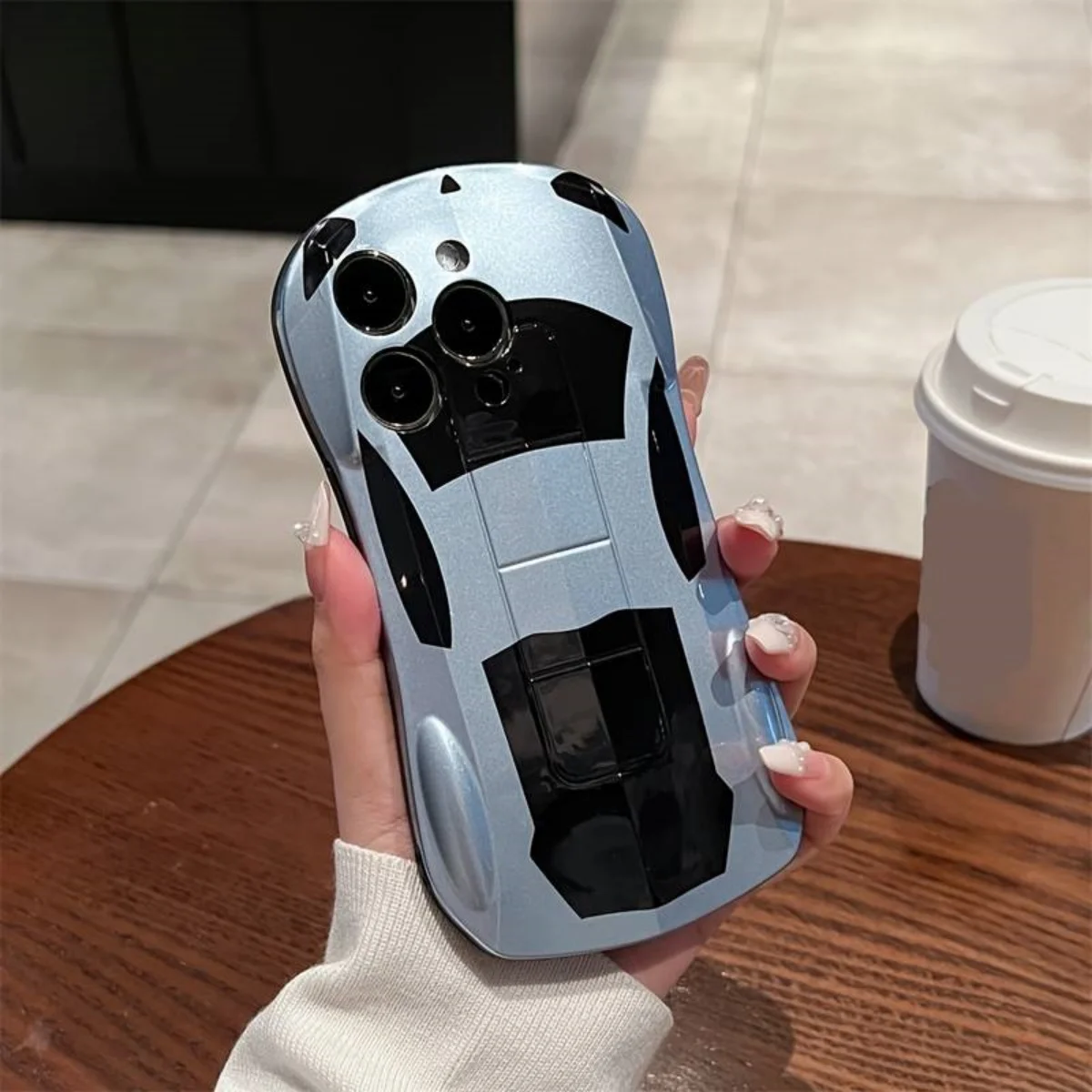 Luxurious 3D Sports Car Silicone Phone Case - Stylish Shockproof Cover & Creative Gift