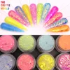 TCT-826 Acrylic Dip Powder Mix Rainbow Chunky Glitter Carving Nails Polymer Tip Extension Crystal Powder Nail French Manicure 2
