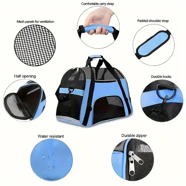 Sac portable en maille respirante pour animaux de compagnie, sacs de voyage, tente extérieure, sac à main, petit chien, chat, chiot 2