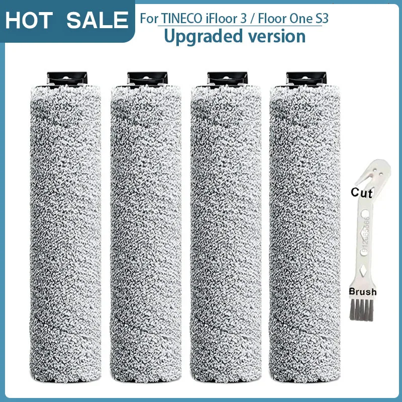 Cordless Floor Washer Replacement Roller Brush and HEPA Filter Accessories