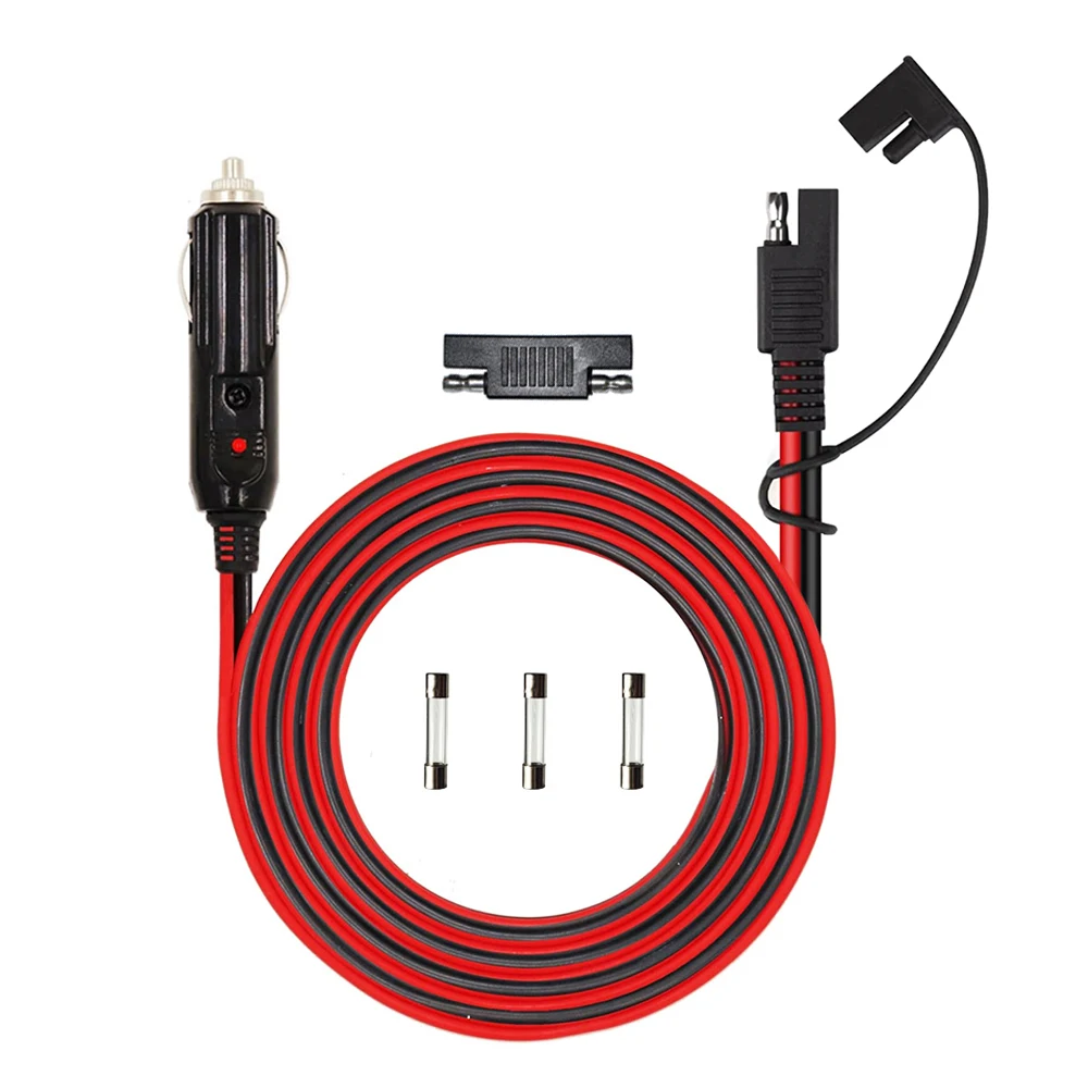 SAEBatteryCigLighterChargerCable15ACigaretteLighterPlugtoSAEQuickReleaseAdapter