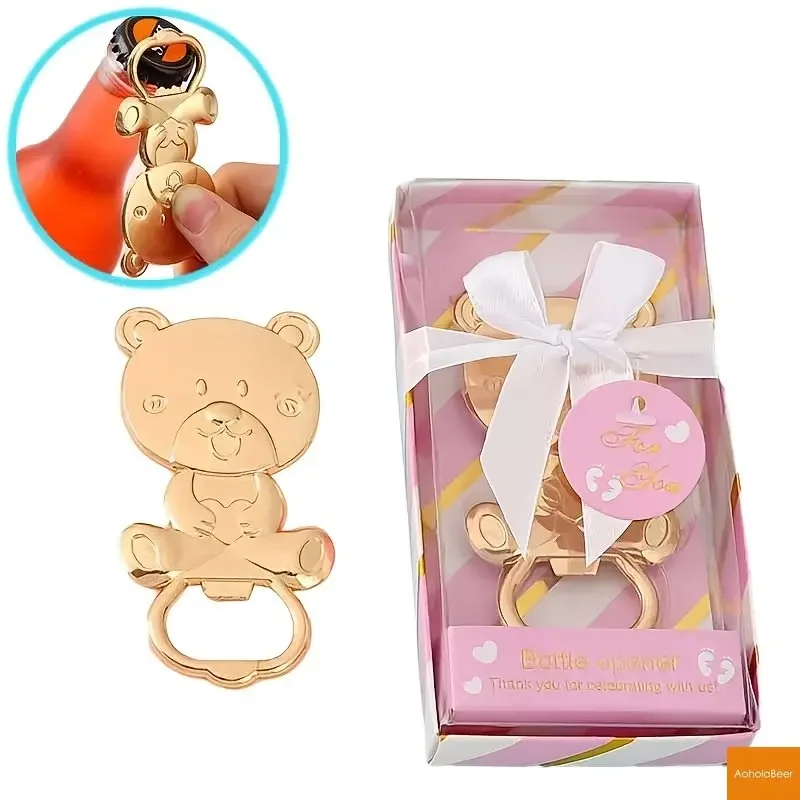 Baby Birthday Party Gifts for Guest Bear Shape Bottle Opener Funny Beer Openers Tools Bar Decoration Kitchen Accessories Gadgets
