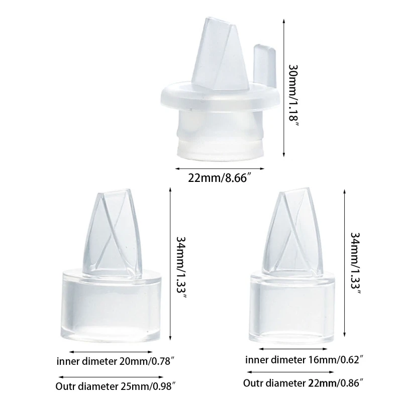 M76C Replacement Duckbill Valves and Backflow Protector Internal Suction Mouth Breast Pump Accessory Safety Silicone