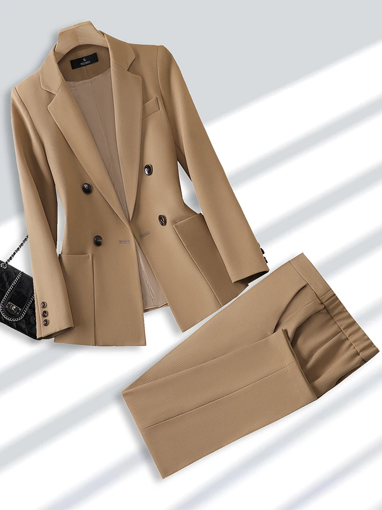 NONE Women Trouser Suit Beige Black Khaki 2-Piece 6