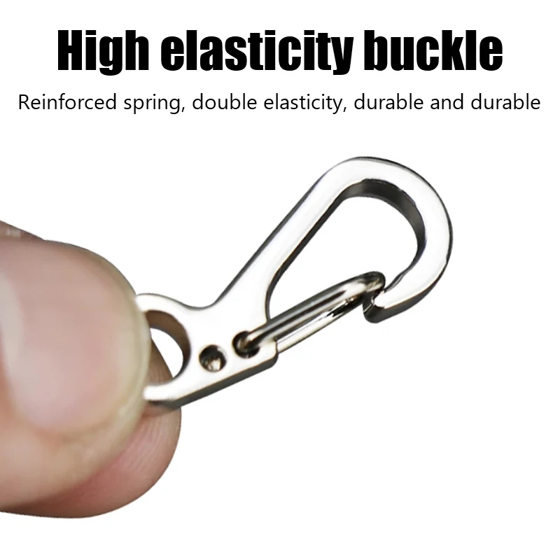1Pc Titanium Alloy Keychain Buckle Key Ring Car Accessories Titanium Buckles EDC Outdoor Tool Carabiner Holder Gift For Men