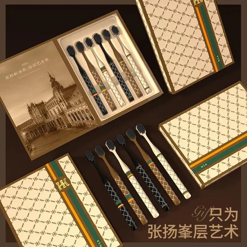 새로운 프리미엄 베스트셀러 고급 가정용 칫솔, 초극세 중성모, 성인용 와이드 헤드 프린트 손잡이