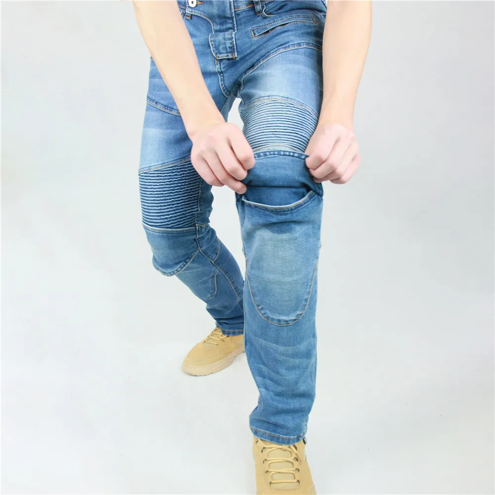 Texwood men's casual and sports wear store, summer beach clothes, men's leather fashion, jewelry, sunglasses Kominie Collection Classic Denim UGB06 PK718 PK719 4X Zip Motorcycle Pants Pantalones Motocicleta Hombre Featherbed Jeans Gears