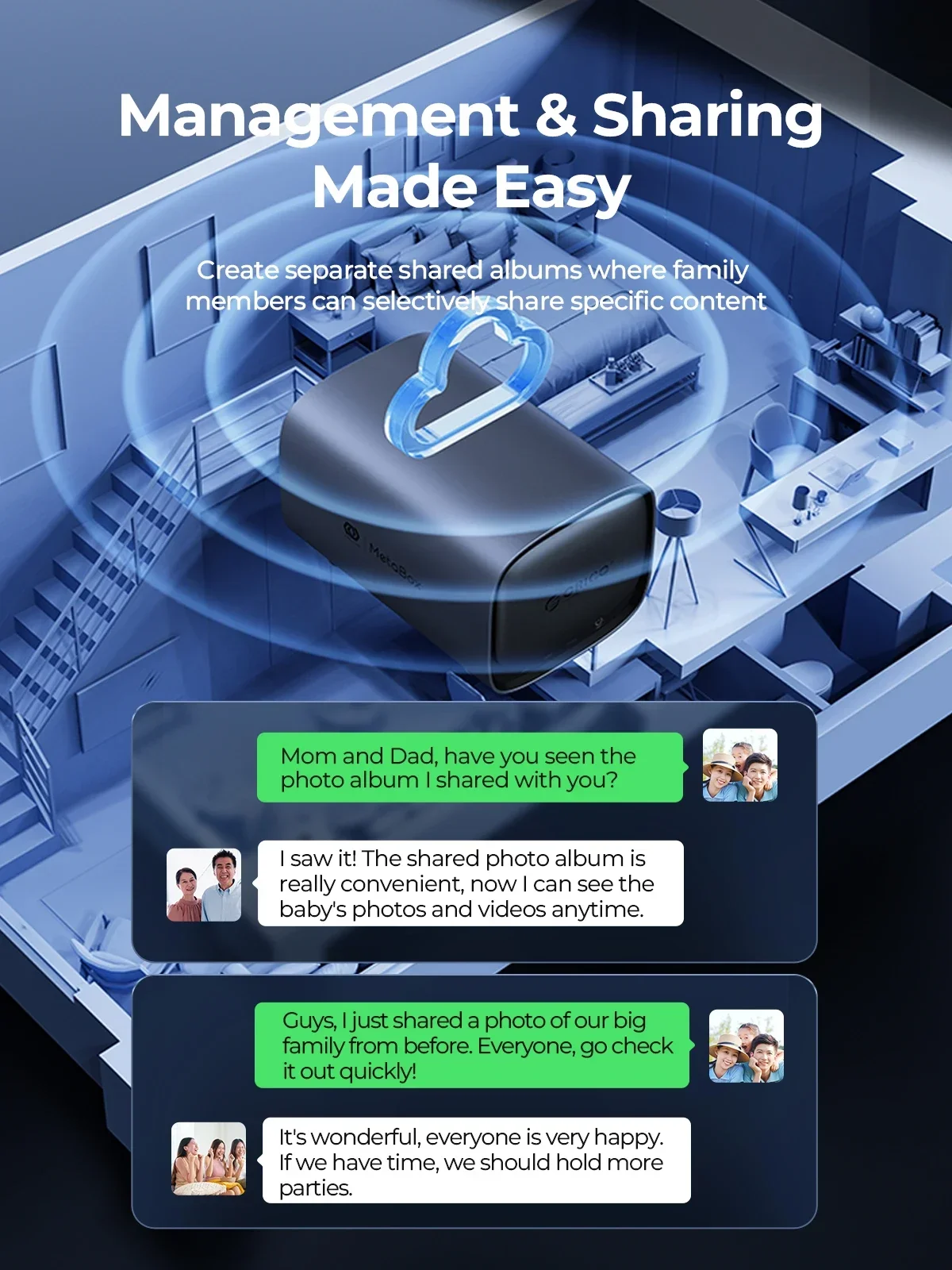 오리코 2베이 NAS 서버 3.5인치 HDD M.2 NVMe SSD 네트워크 NAS 서버 스토리지 지원 레이드 원격 액세스 데이터 공유 가족 비디오 NAS