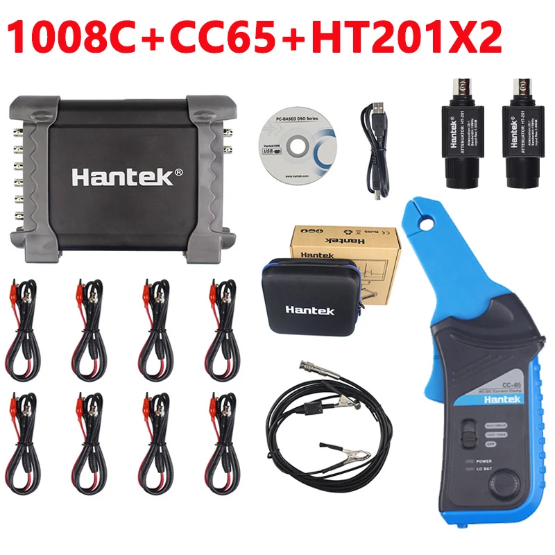 Hantek 1008C + CC65 CC650 HT201 Automotive Oscilloscope 8 Channels
