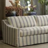 Nordic Wabi-Sabi Mid-Century Striped Linen Fabric Two-Three Seater Sofa, Detachable and Washable, Living Room Furniture 5