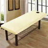 Massage Table Bed Fitted Sheet Pure Color Brushed Beauty Bed Cover Beauty Salon Rubber Band Massage SPA Therapy Cover Universal 3