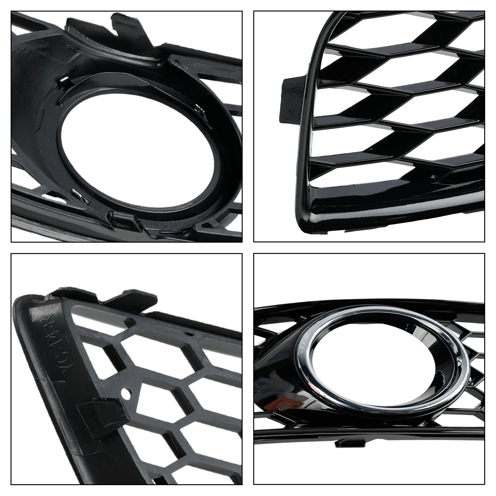 Artudatech Honeycomb Bumper Front Fog Light Grill Grille Cover Fit for for Audi A3 8P 2009-2013