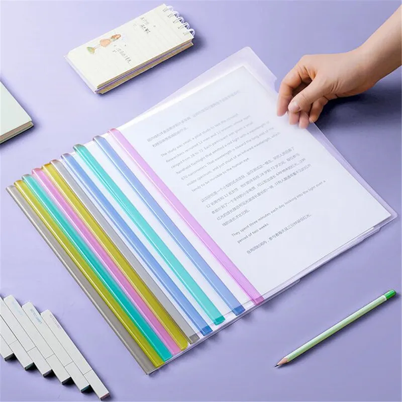4 x A4 Clear Document Covers & Spines Filing Presentation School Stationery 