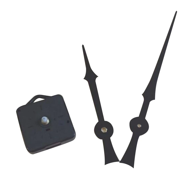 Fedex 100 sets Black Quartz Wall Clock Movement Mechanism Repair DIY Tool Kit with Arrow Hands Shaft 16.5mm 1