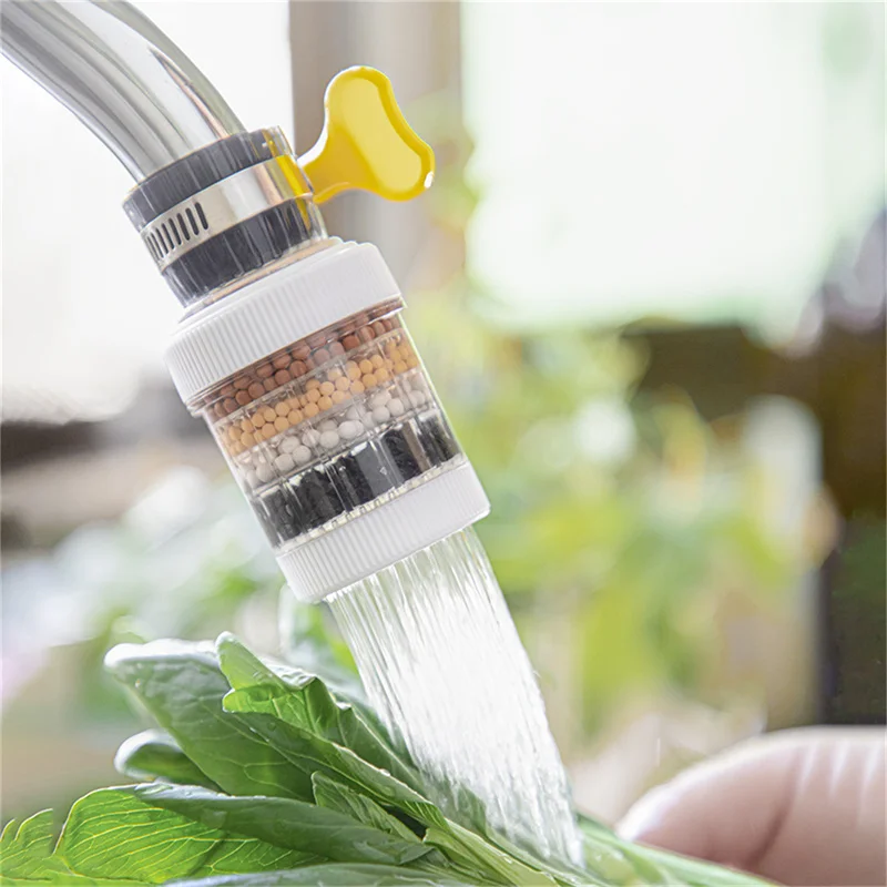 

6 Layers Water Filter Tap Purifier Medical Stone Coconut Charcoal Nozzle For Faucet Kitchen Accessories Household Water Filter