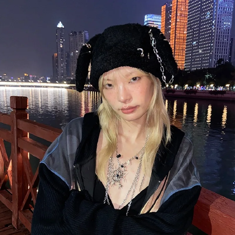 hood ビーニー　モリハルナ　y2k hood ビーニー モリハルナ y2k レディース