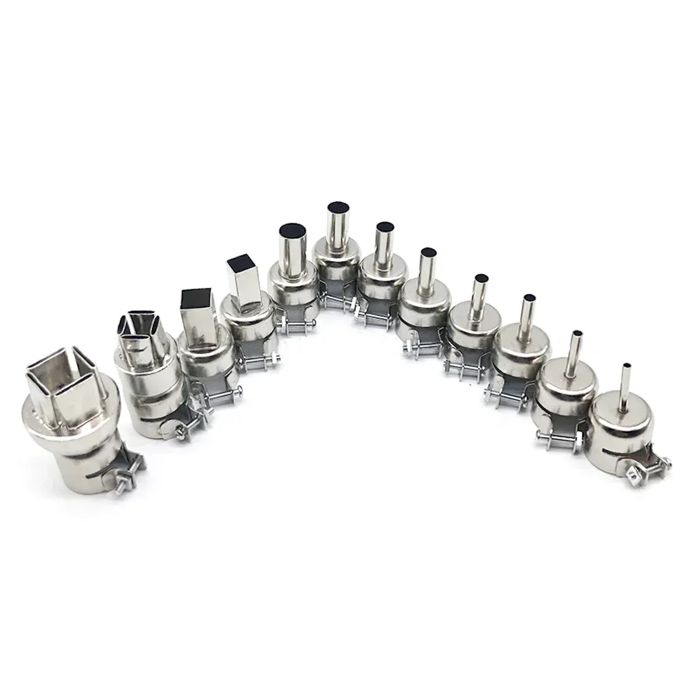 Universal Hot Air Gun Nozzles 12PCS Each Kind Specification Kit BGA Soldering Station Rework Stations Nozzle Welding Accessories hot air gun nozzle hot air welding nozzle