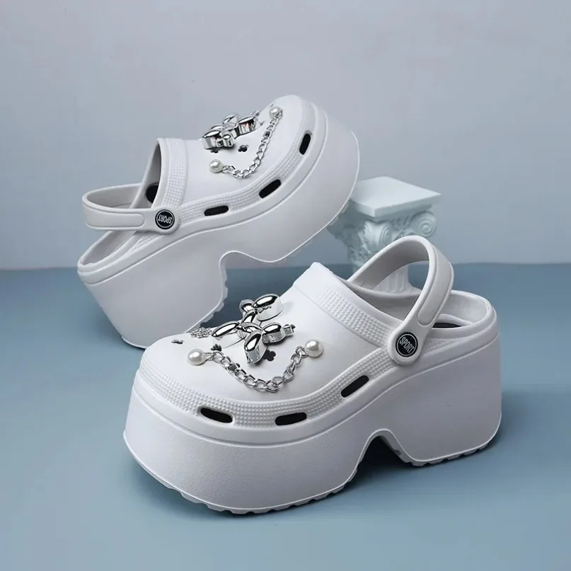 House Cloud Slipper Clog Woman charm Sandal Flip Flops Beach Non Slip Home Shoe High Heel Platform Female Slides Ladies Outdoor - Image 2