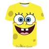 2024 SpongeBob T-shirt Kids Sweatshirt Kids Short Sleeve Boys Girls Clothing Summer Short Sleeve Ages 3-12 1
