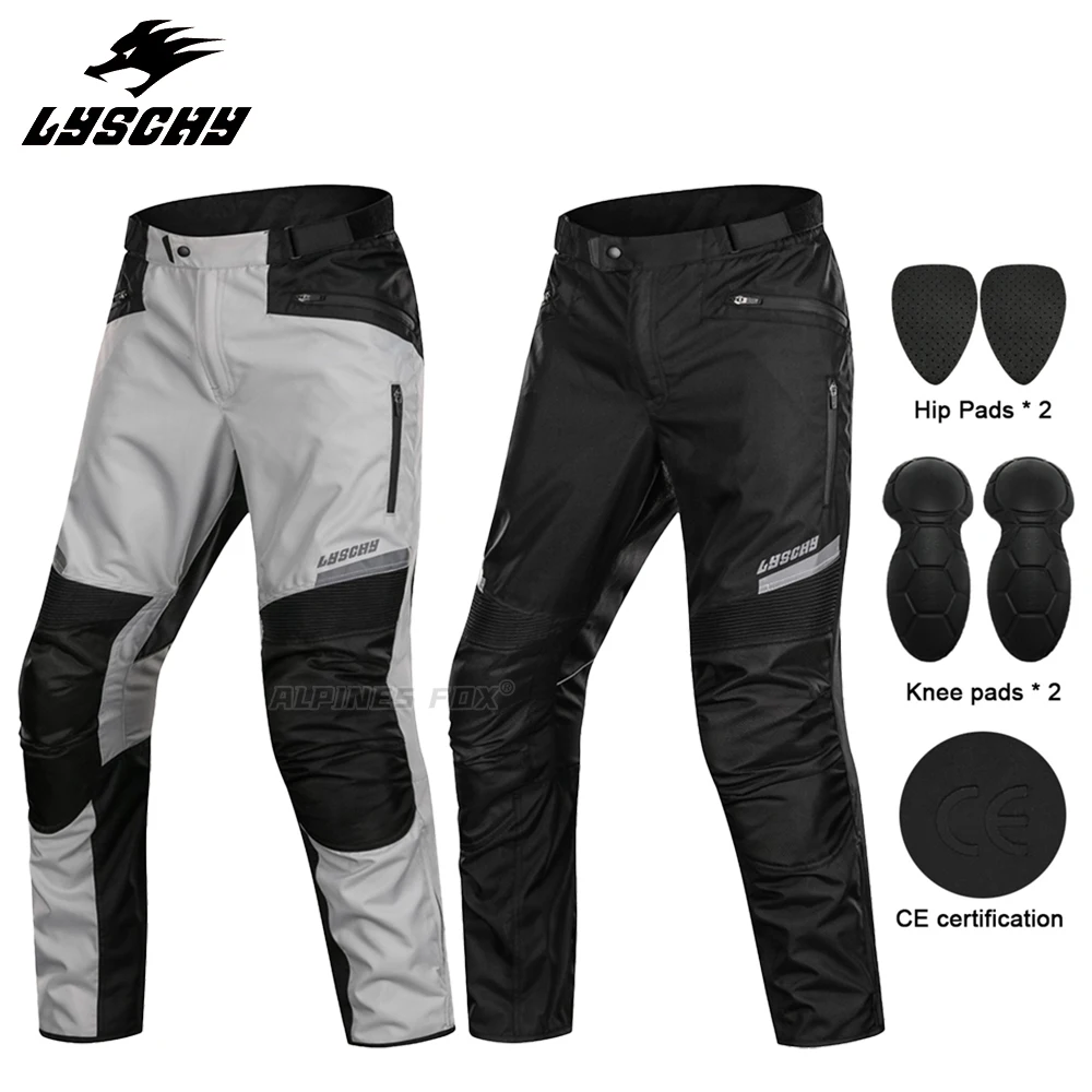 LYSCHY 오토바이 바지 남성 방수 올 시즌 바이커 스키 모토 바지 Motoc..