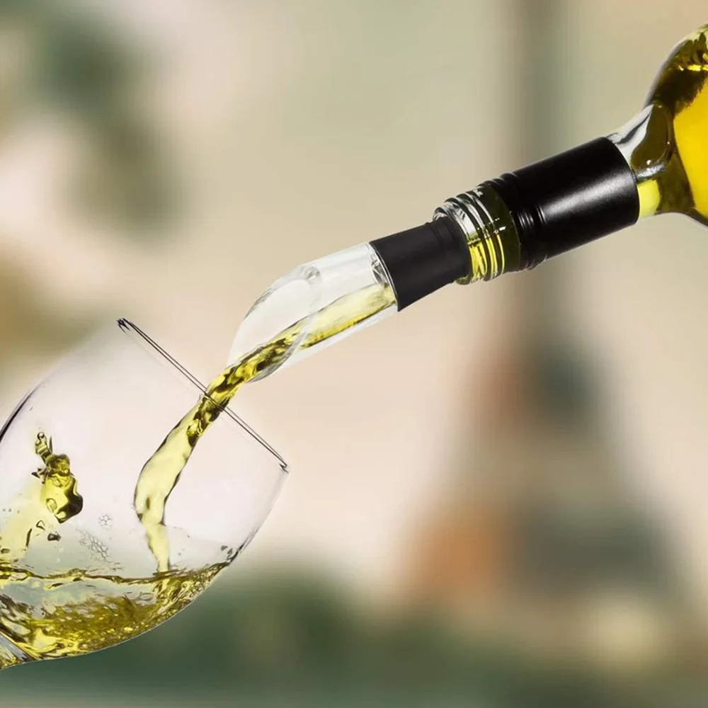 Stainless Steel Wine & Beverage Chill Rod with Aerator Pourer and Stopper