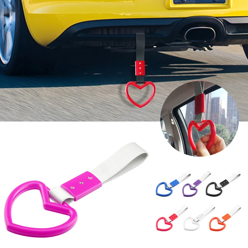 

Tsurikawa Ring Heart JDM Train Bus Handle Hand Strap Drift Charm Strap Drift Warning Ring Auto Styling Decoration Accessories