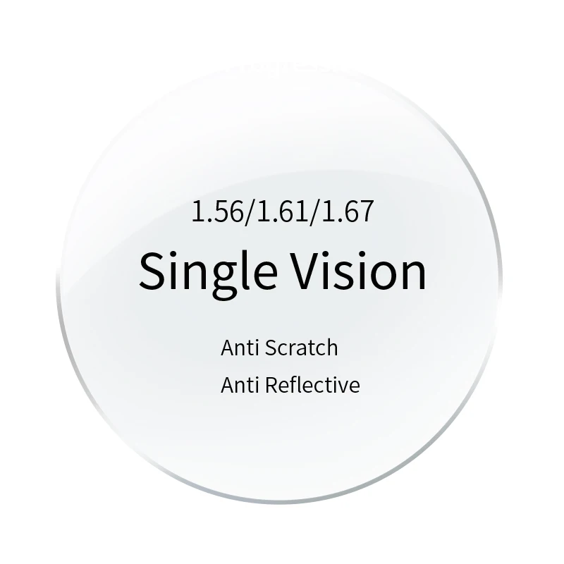 Visionect single vision prescription optical glasses lenses anti-reflective for myopia or reading presbyopia prescription glasses lenses 1.56 1.61 1.67
