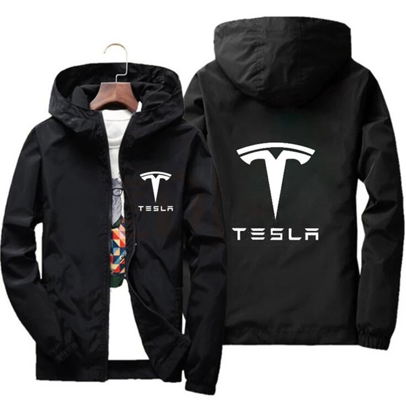 Мужская куртка с капюшоном Tesla в стиле хип-хоп уличная демисезонная тонкая на
