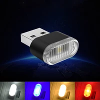 1-5Pcs Car Mini USB LED Atmosphere Lights Car Interior Neon Decorative Lamp Emergency Lighting Universal PC Portable Plug Play 1