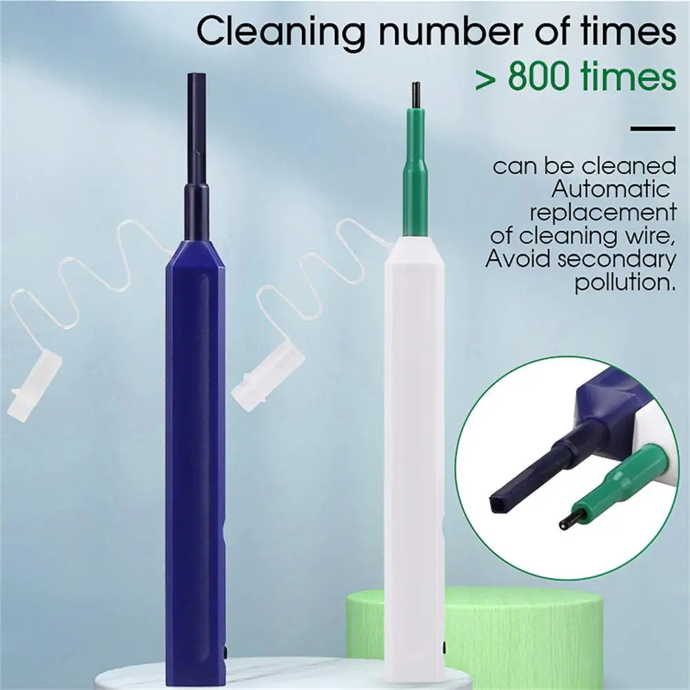 광섬유 클리너 펜, Lc Mu용 2.5mm, Sc Fc St 커넥터용 1.25mm, 광학 스마트 청소 도구