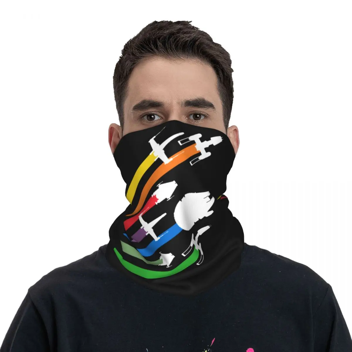 

Spaceships X-wing TIE Fighter Falcon Bandana Neck Gaiter Accessories Space Film Wrap Scarf Multi-use Cycling Headwear for Men