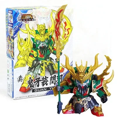Фото Аниме BB мобильный костюм SD три царства LiuBei SunQuan CaoCao GuanYu LvBu 8 см сборные модели наборы игрушки Робот экшн-фигурки №4