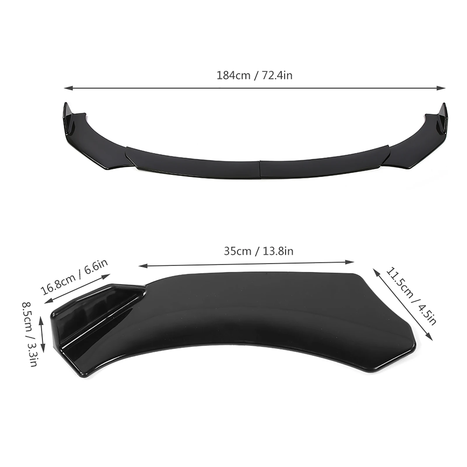 Enhanced Car Front Bumper Lip Splitter Protector and Shovel Guard