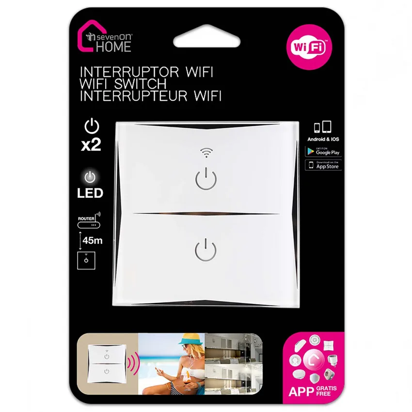 Enchufe Inteligente WiFi Controlador de Aire Acondicionado vía  Smartphone/APP 7hSevenOn Home