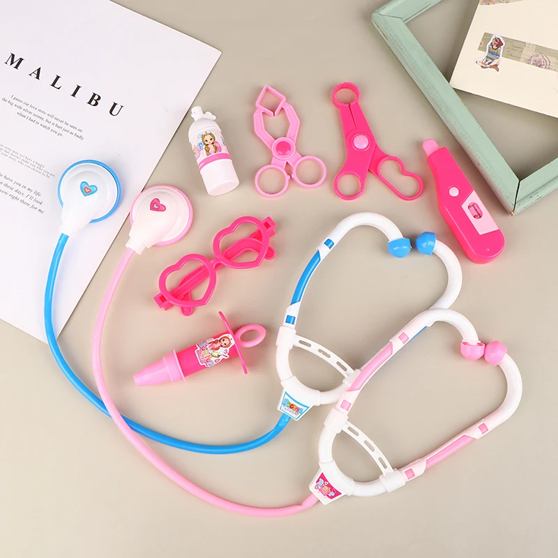 7Pcs Kids Play Doctor Game Early Educational Toys Pretend Doctors Kit Child Stethoscope Cosplay Toy 3