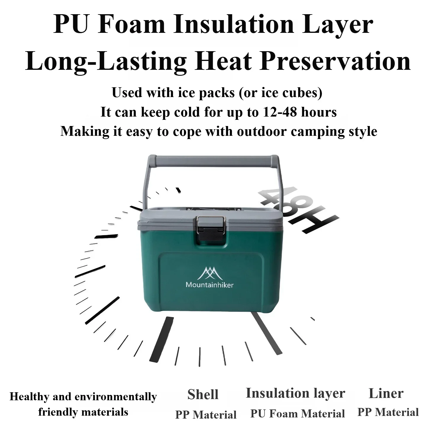 Mountainhiker التخييم صندوق الثلج المحمولة سعة كبي...