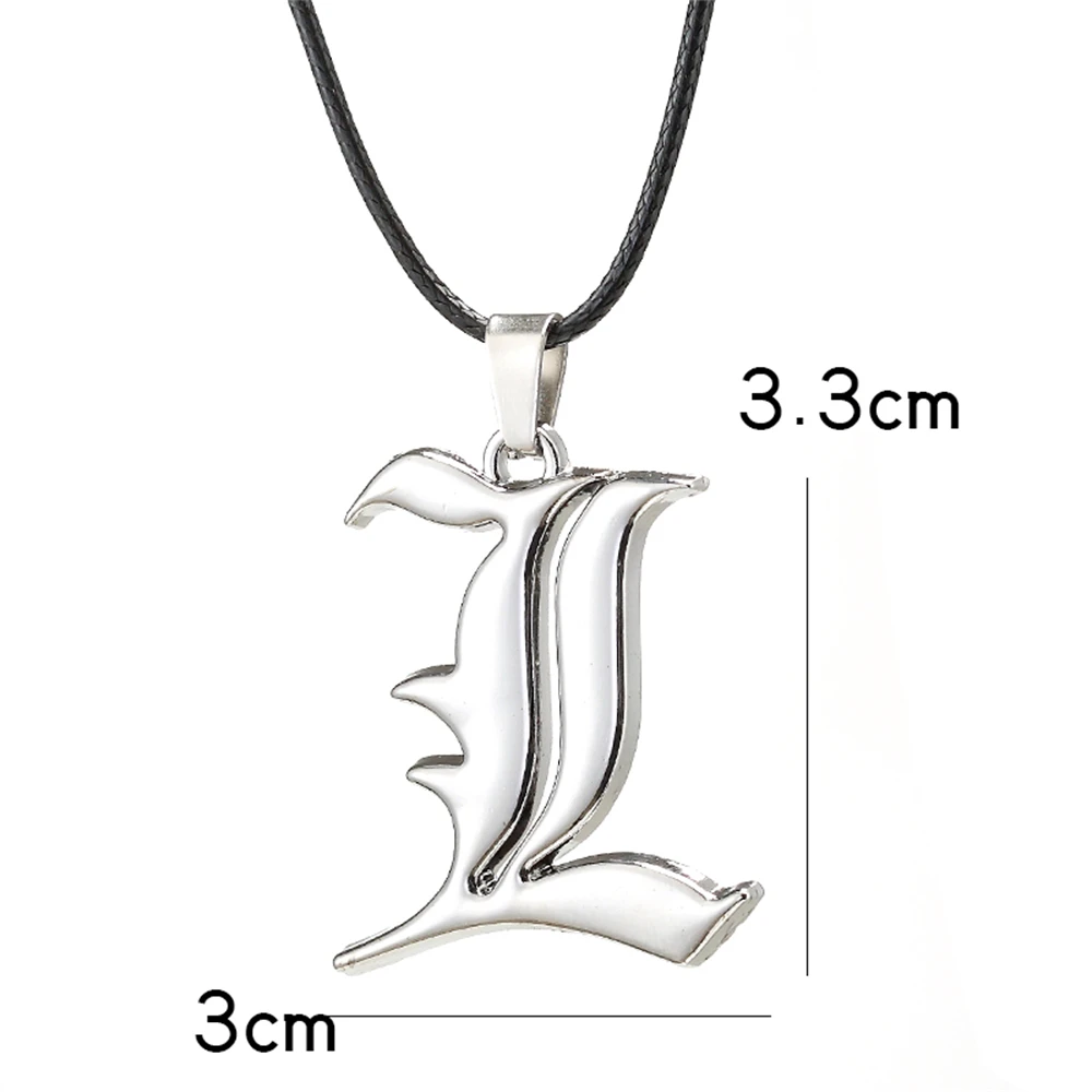 Anime Death Note Necklace Rope Leather Choker Fashion Black Note Book Model Pendant Necklace For Women And Men Accessory