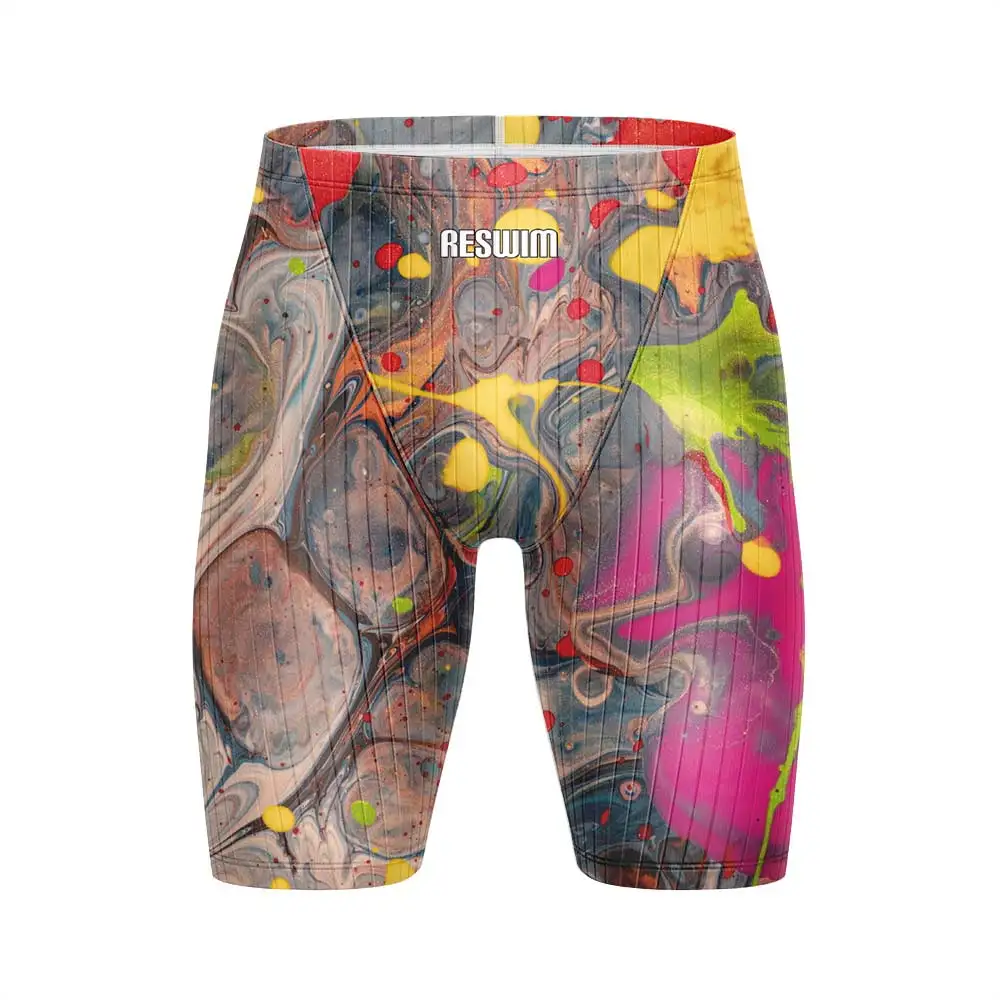 Men Swim Jammer Swimsuit Shorts Swimming Trunks Athletic Training Swimwear Surfing Beach