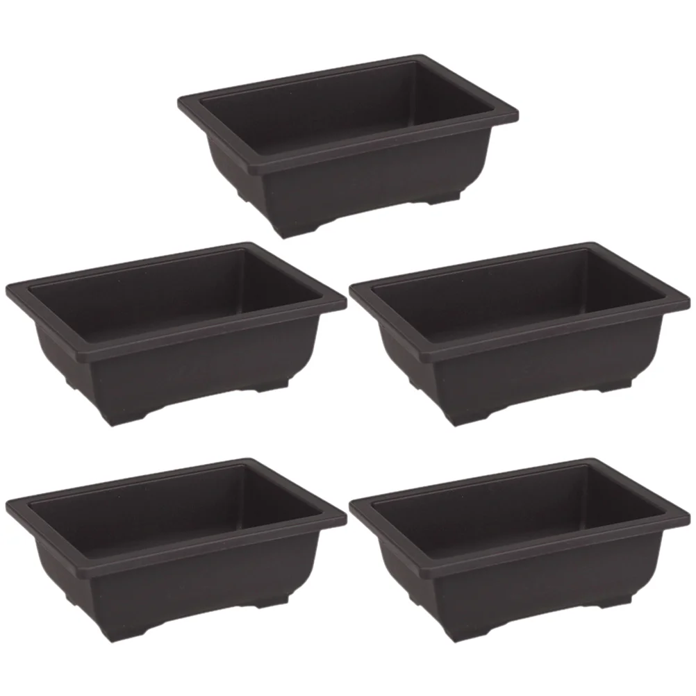 

Office Accessories Home Gardening Pot Flower Planting Container Bonsai Rectangular Flowerpot Holder Plastic