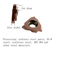แหวนสแน็ปมุมหน้าเครื่องมือเซาะร่องตื้นสำหรับใส่ CNC ชิ้นส่วนสแตนเลส32R TGF สำหรับเปลี่ยนหัว 4